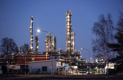 PCK Raffinerie Schwedt Schwedt, 07.03.2022 - PCK-Raffinerie GmbH in Schwedt. Ueber die Pipeline Freundschaft wird die PC-stock-foto