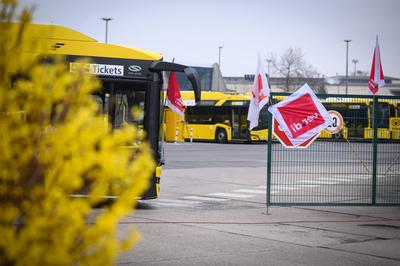 Berlin, Eindr?cke vom BVG Streik-stock-foto