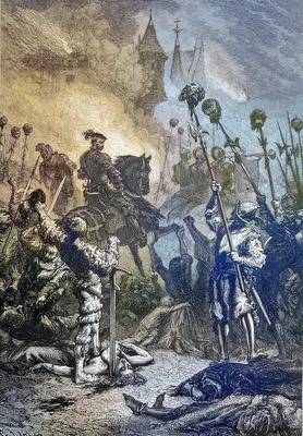Florian Geyer nach seinem Sieg über die Besatzung von Weinsberg, Florian Geyer von Giebelstadt, 1490 - 1525, war ein deu-stock-photo