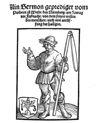 Title of a sermon by the farmers in W?hrd, Germany, Peasant War 1524-1525 / Titel einer Predigt der Bauern in W?hrd, Deu-stock-foto