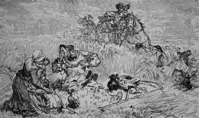 Deutscher Bauernkrieg 1525, die Notlage der Bauern, Historisch, digital restaurierte Reproduktion von einer Vorlage aus-stock-foto
