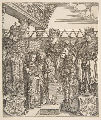 The Congress of Princes at Vienna, from the Triumphal Arch of Emperor Maximilian I 1515 Albrecht D?rer German. The Congr-stock-photo