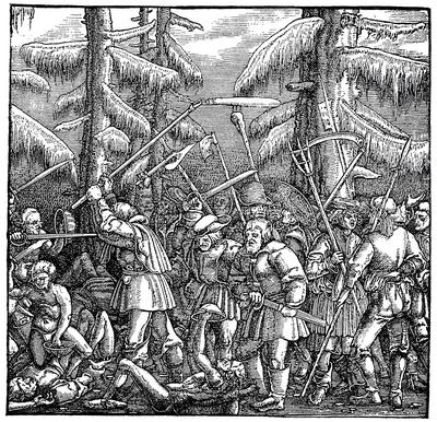 German Peasants War / K?mpfende Bauern im Bauernkrieg, Deutscher Bauernkrieg, 1524-1526, Historisch, digital improved re-stock-foto