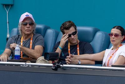 Semifinal play on the stadium court at the Miami Open in Miami Gardens, Florida-stock-photo