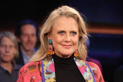 Barbara Sch?neberger moderiert die NDR Talk Show, Fototermin am 28.3.2025 vor der Sendung im 3. Programm des NDR Fernseh-stock-foto