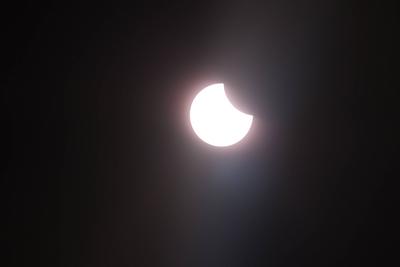Partielle Sonnenfinsternis-stock-foto