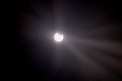 Partielle Sonnenfinsternis-stock-foto