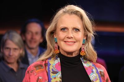 Barbara Sch?neberger moderiert die NDR Talk Show, Fototermin am 28.3.2025 vor der Sendung im 3. Programm des NDR Fernseh-stock-foto