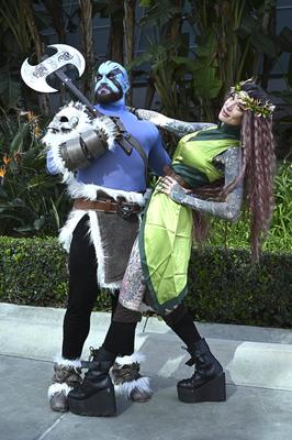 Landon Brittain mit Cosplayer-stock-photo