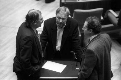 V l n r Gerd Poppe Werner Schulz und Konrad Wei? alle Deutschland B?ndnis90 Die Gr?nen im Bunde-stock-foto