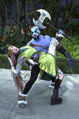 Landon Brittain mit Cosplayer-stock-photo