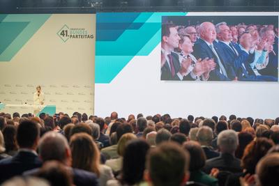 29.03.2025 - Wiener Neustadt, Nieder?sterreich, ?sterreich: Arena Nova Wiener Neustadt; 41. ordentlicher Bundesparteitag-stock-foto