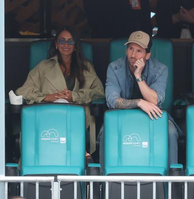 Lionel Messi & Family at 2025 Miami Open-stock-photo