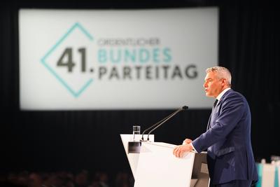 29.03.2025 - Wiener Neustadt, Nieder?sterreich, ?sterreich: Arena Nova Wiener Neustadt; 41. ordentlicher Bundesparteitag-stock-foto