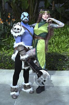 Landon Brittain mit Cosplayer-stock-photo