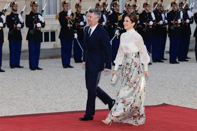 Diner d&#039;etat en l&#039;honneur du Roi et de la Reine du Danemark-stock-foto