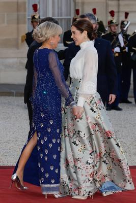 Diner d&#039;etat en l&#039;honneur du Roi et de la Reine du Danemark-stock-foto