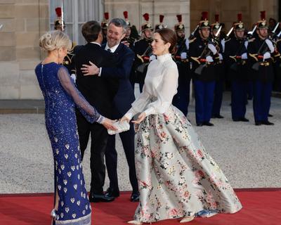 Diner d&#039;etat en l&#039;honneur du Roi et de la Reine du Danemark-stock-foto