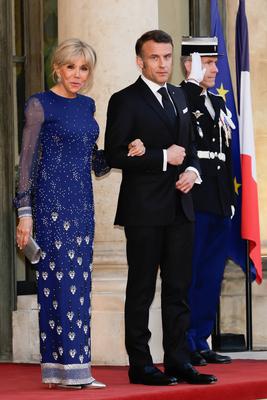 Diner d&#039;etat en l&#039;honneur du Roi et de la Reine du Danemark-stock-foto