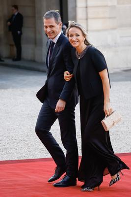 Diner d&#039;etat en l&#039;honneur du Roi et de la Reine du Danemark-stock-foto