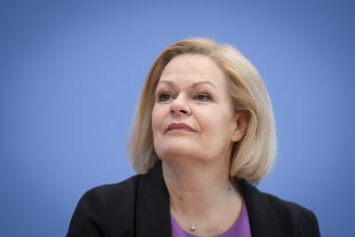 BPK, Bundesinnenministerin, Nancy Faeser, SPD-stock-foto