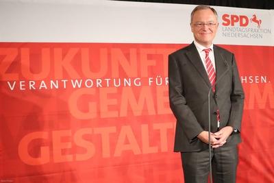 Themen der Woche Hannover, Landtagswahl Niedersachsen, 15.10.2017, Nieders?chsischer Landtag, SPD Fraktion Stephan Weil-stock-foto