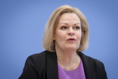 BPK, Bundesinnenministerin, Nancy Faeser, SPD-stock-foto
