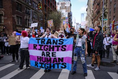 Trans Day of Visibility March-stock-photo