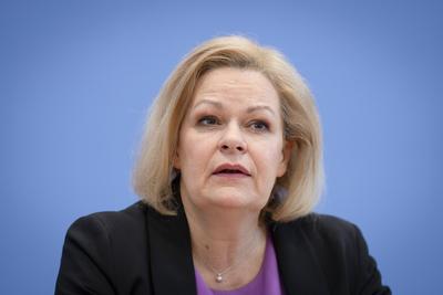 BPK, Bundesinnenministerin, Nancy Faeser, SPD-stock-foto