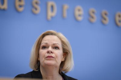 BPK, Bundesinnenministerin, Nancy Faeser, SPD-stock-foto