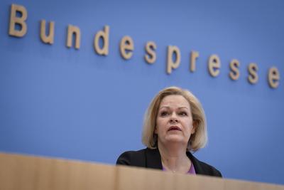 BPK, Bundesinnenministerin, Nancy Faeser, SPD-stock-foto