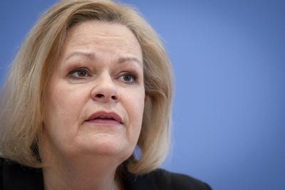 BPK, Bundesinnenministerin, Nancy Faeser, SPD-stock-foto