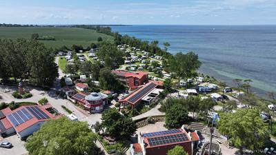 MV++Ostsee Campingplatz Seeblick Rerik++ Rerik, Deutschland, Blick auf den Campingplatz Ostseecamp Seeblick in Rerik mit-stock-foto