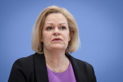 BPK, Bundesinnenministerin, Nancy Faeser, SPD-stock-foto