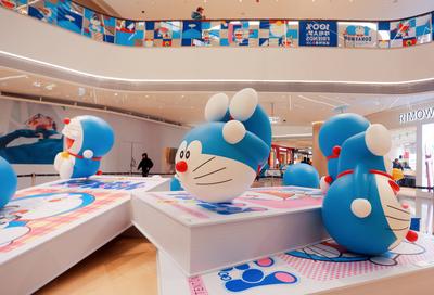 Doraemon &FRIENDS Traveling Special Exhibition in Shanghai-stock-foto