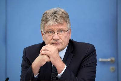 Joerg Meuthen, AfD DEU, Deutschland, Germany, Berlin, 27.09.2021 Joerg Meuthen, Bundessprecher der AfD, waehrend der PK-stock-photo