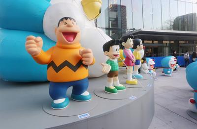 Doraemon &FRIENDS Traveling Special Exhibition in Shanghai-stock-foto