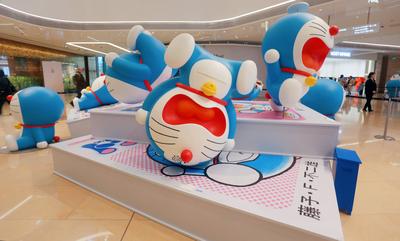 Doraemon &FRIENDS Traveling Special Exhibition in Shanghai-stock-foto
