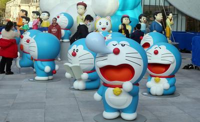 Doraemon &FRIENDS Traveling Special Exhibition in Shanghai-stock-foto