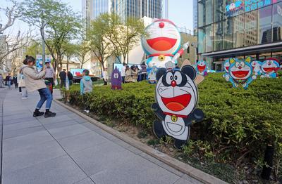 Doraemon &FRIENDS Traveling Special Exhibition in Shanghai-stock-foto