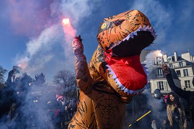 Student Demonstration in Paris, April 3, 2025-stock-foto