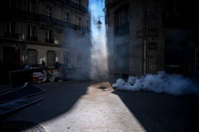 Student Demonstration in Paris, April 3, 2025-stock-foto