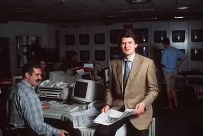 Helmut Brandst?tter (Journalist, TV-Moderator) 05/97 te Mann TV Fernsehen Moderation Journalismus News Nachrichten n-tv-stock-foto