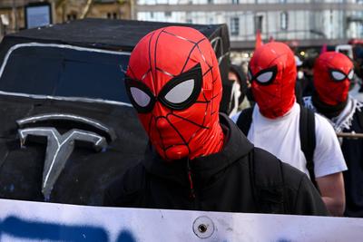 Student Demonstration in Paris, April 3, 2025-stock-foto