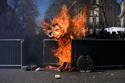 Student Demonstration in Paris, April 3, 2025-stock-foto