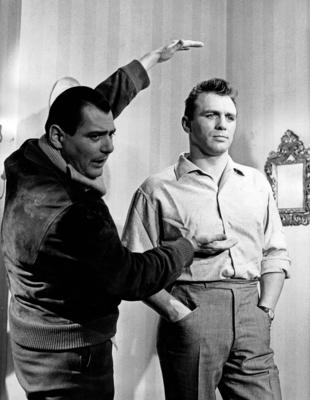 Ring frei Sport Talkshow Deutschland 1962 Regie Sammy Drechsel links Gastgeber Bubi Scholz C-stock-foto
