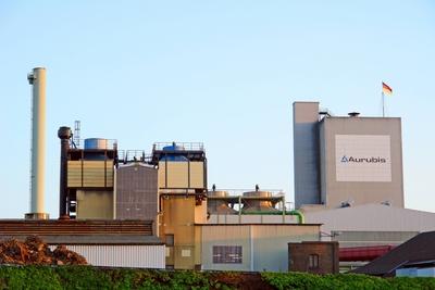 Aurubis AG L?nen Aurubis AG L?nen Der Standort L?nen ist das weltgr??te Recyclingunternehmen f?r Ku-stock-foto