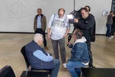 Prozess Fesselmann gegen das Bistum Essen.. 04.04.2025, EU, DEU, Deutschland, Nordrhein-Westfalen, Essen: Prozess vor de-stock-foto