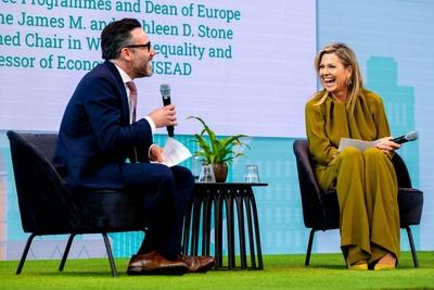 Queen M?xima speaks at INSEAD Alumni Forum Europe 2025, Amsterdam, The Netherlands-stock-foto