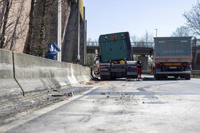 Verkehrsunfall auf der B27 in Retzbach/Zellingen-stock-foto